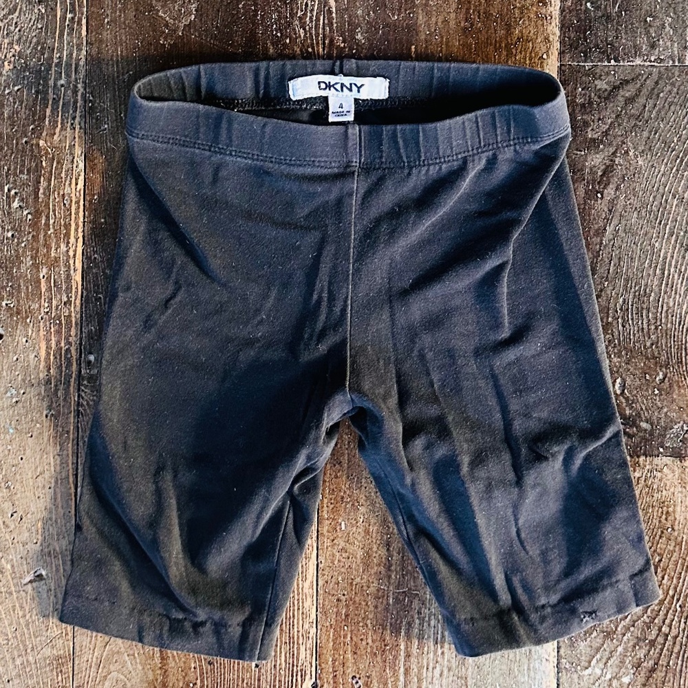 DKNY Girls Black Bike Shorts – Size 4